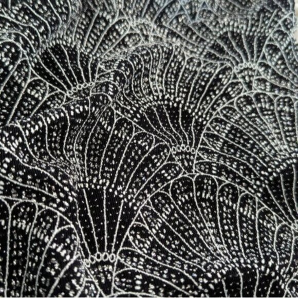 Silver glittery metallic v-neck sleeveless  bodysuit - Picture 3 of 5